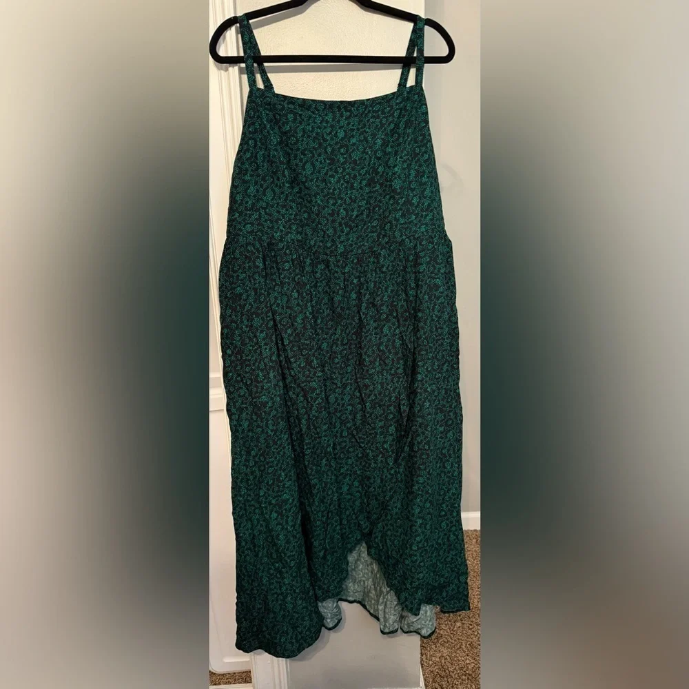 NWT Torrid Tea Length Challis Square Neck Dress Leopard Convo Bosphorus Size 2X